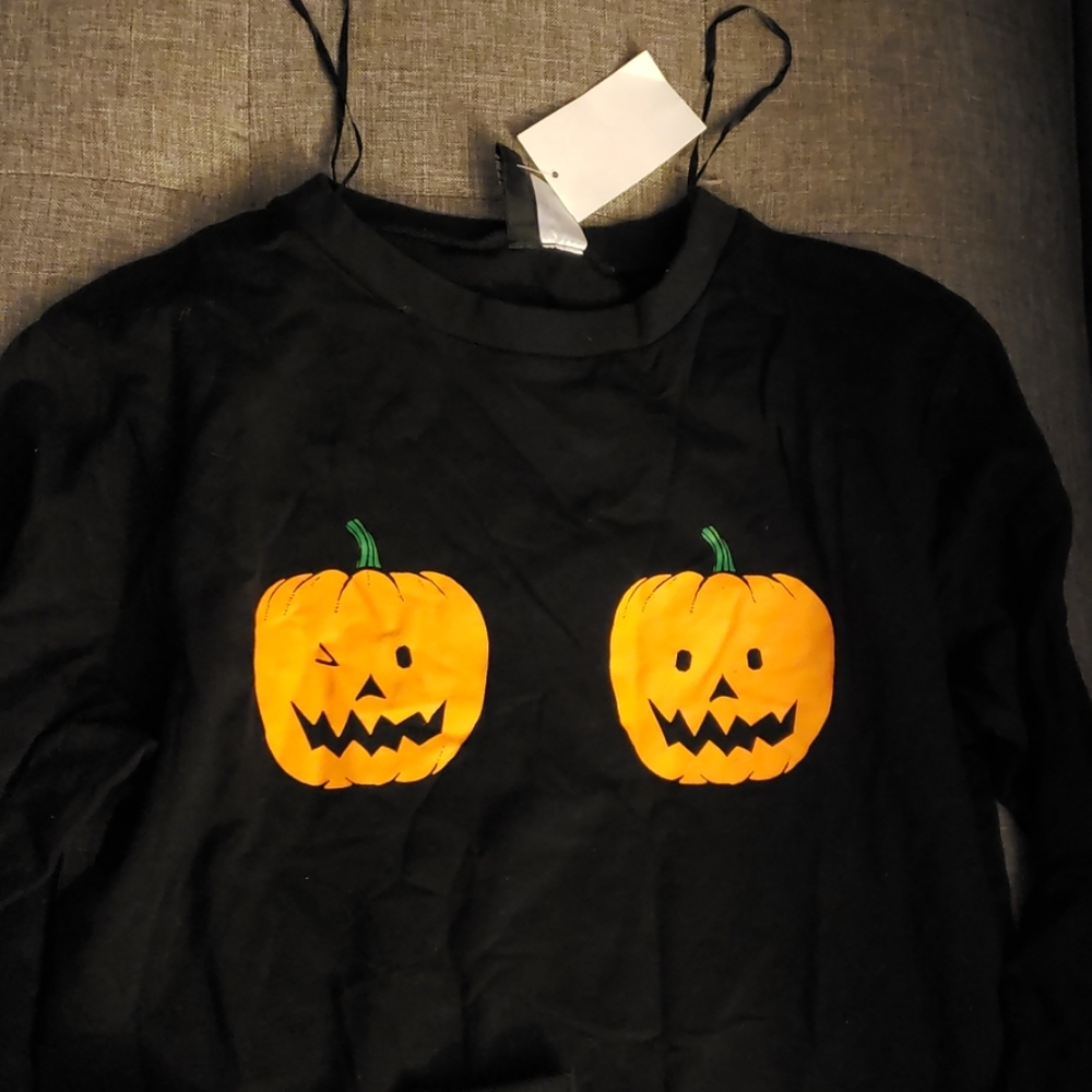 H&M  pumpkin boobs sweater
